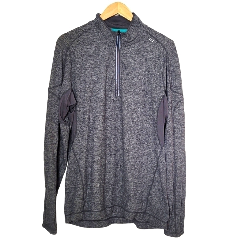 Lululemon 1/4 Zip Heathered Grey Pullover Shirt